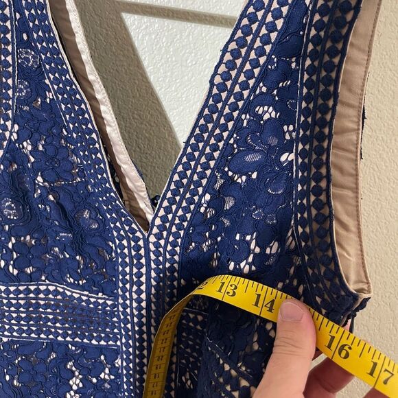 Bardot Navy Backless Lace Dress - Picture 3 of 8